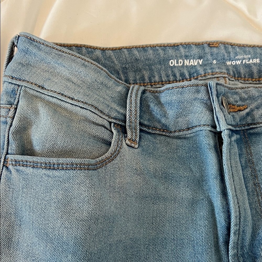 Old Navy Light Blue Flare Jeans - Picture 3 of 6